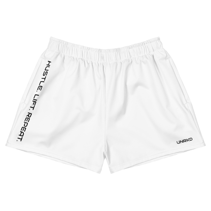 "Hustle. Lift. Repeat." Athletic Shorts